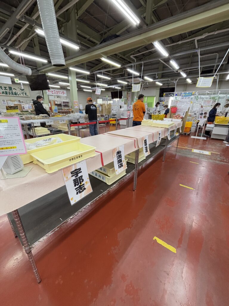 あちこーこー豆腐の売り場の写真。